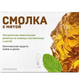 Натуральная жевательная резинка "Смолка с мятой" 0,8 г № 5