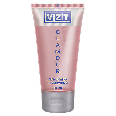 Гель-смазка Vizit Glamour клубничная  50 мл