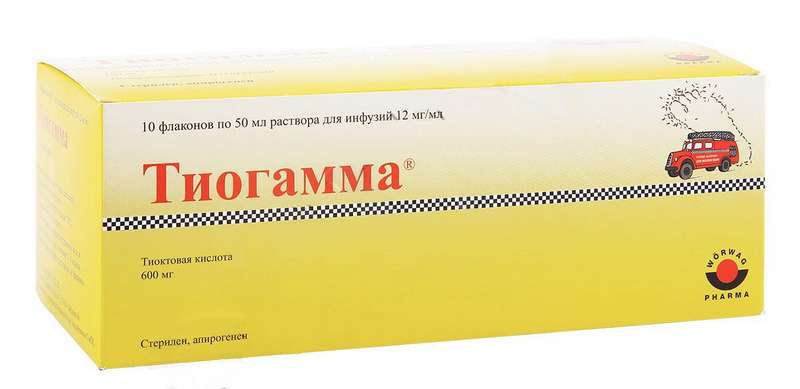 Тиогамма фл 1,2% 50,0 № 10 (Солюфарм)