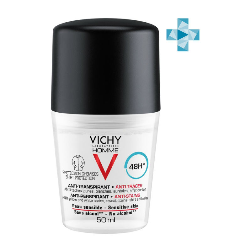 Vichy HOMME Дезодорант 48ч против пятен 50 мл