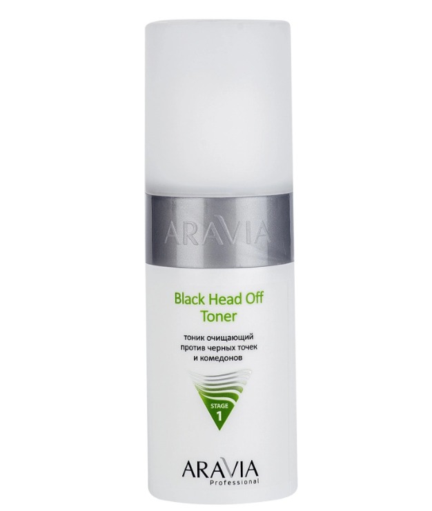 Aravia Professional Тоник очищающий Black head off toner против черных точек и комедонов 150 мл