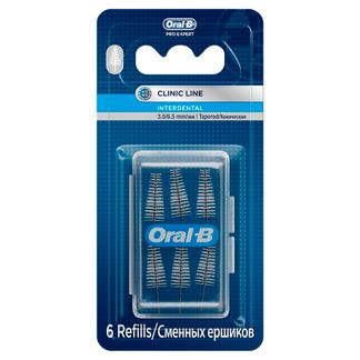 Oral-B Ершики сменные Конические для межзубной щетки 6 шт.