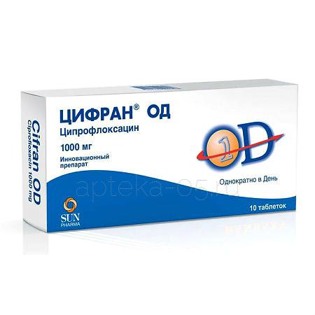 Цифран OD тб 1000 мг № 10 (Ранбакси Лабор)