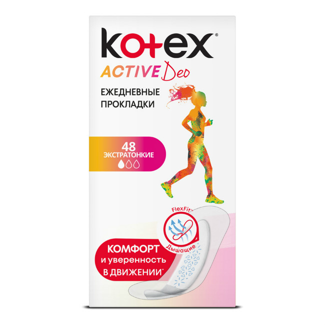 Kotex Прокладки ежедневные Актив Део № 48