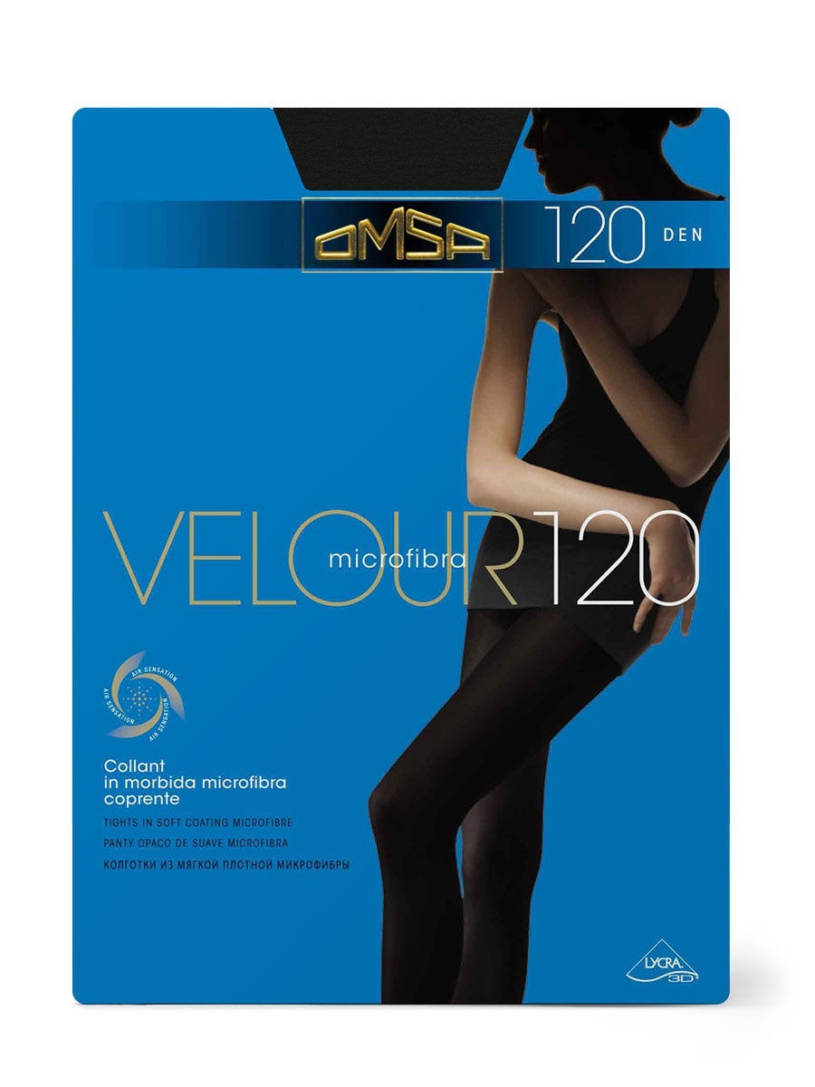Колготки Omsa Velour 120 (4, Nero)