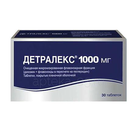 Детралекс тб 1000 мг № 30