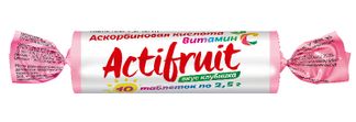 Актифрут витамин С аскорбиновая кислота жев.тб со вкусом Клубники N 10