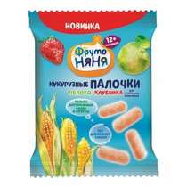 Фруто Няня Палочки кукурузные с яблоком и клубникой 20 гр