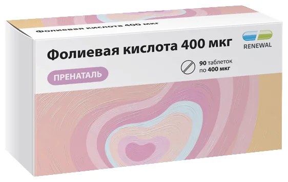 Фолиевая кислота Пренаталь тб 400 мкг № 90