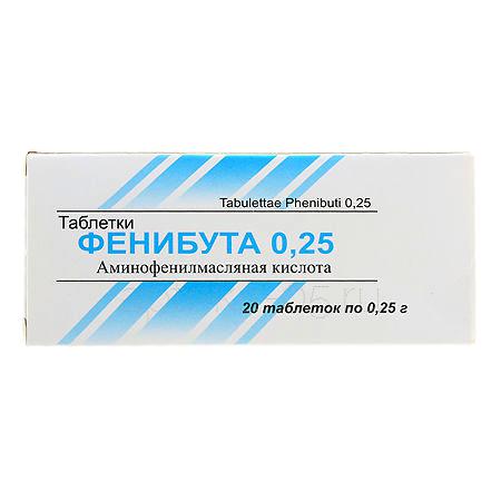 Фенибут тб 250 мг № 20 (Усолье-Сибирский)