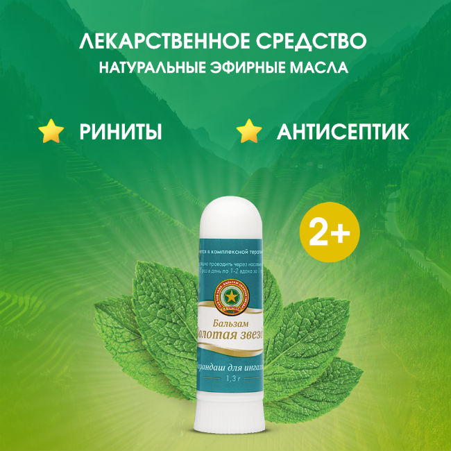 Золотая звезда ингалятор от насморка 1,3 г