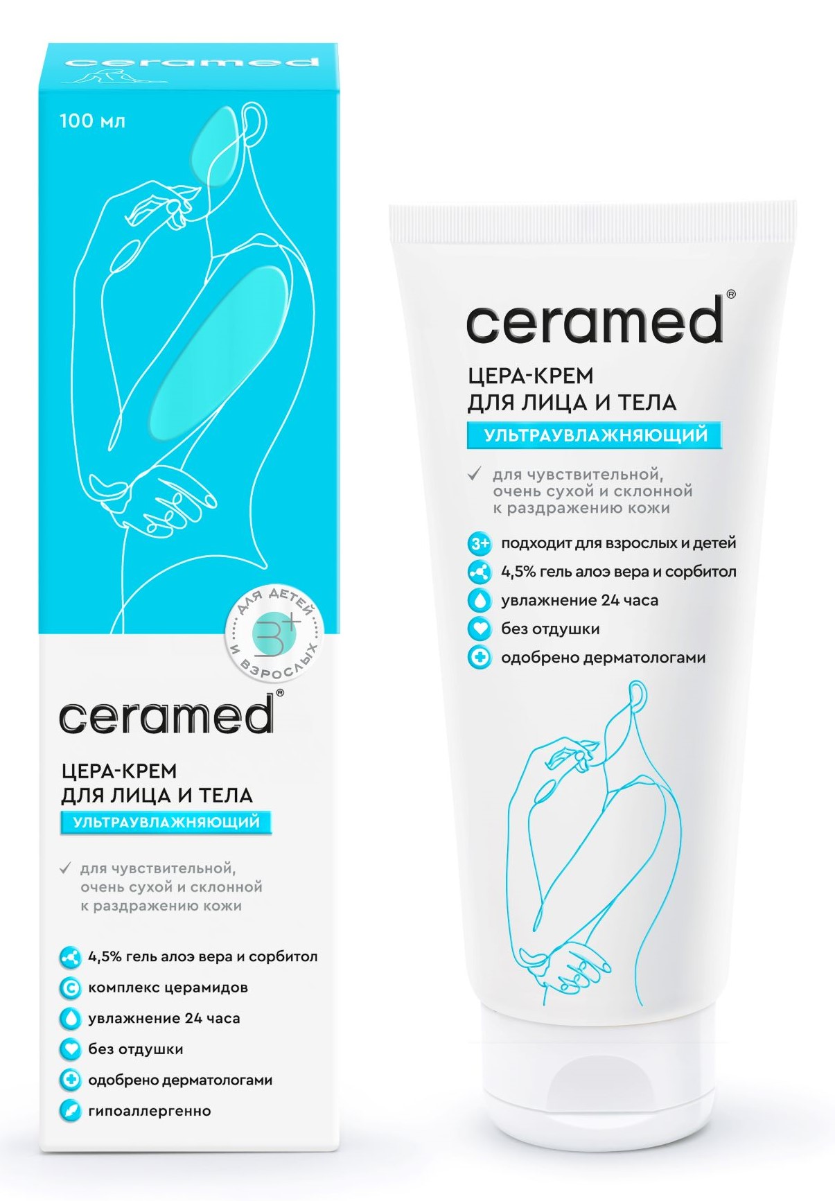 Ceramed цера-крем для лица и тела ультраувлажняющий 100 мл