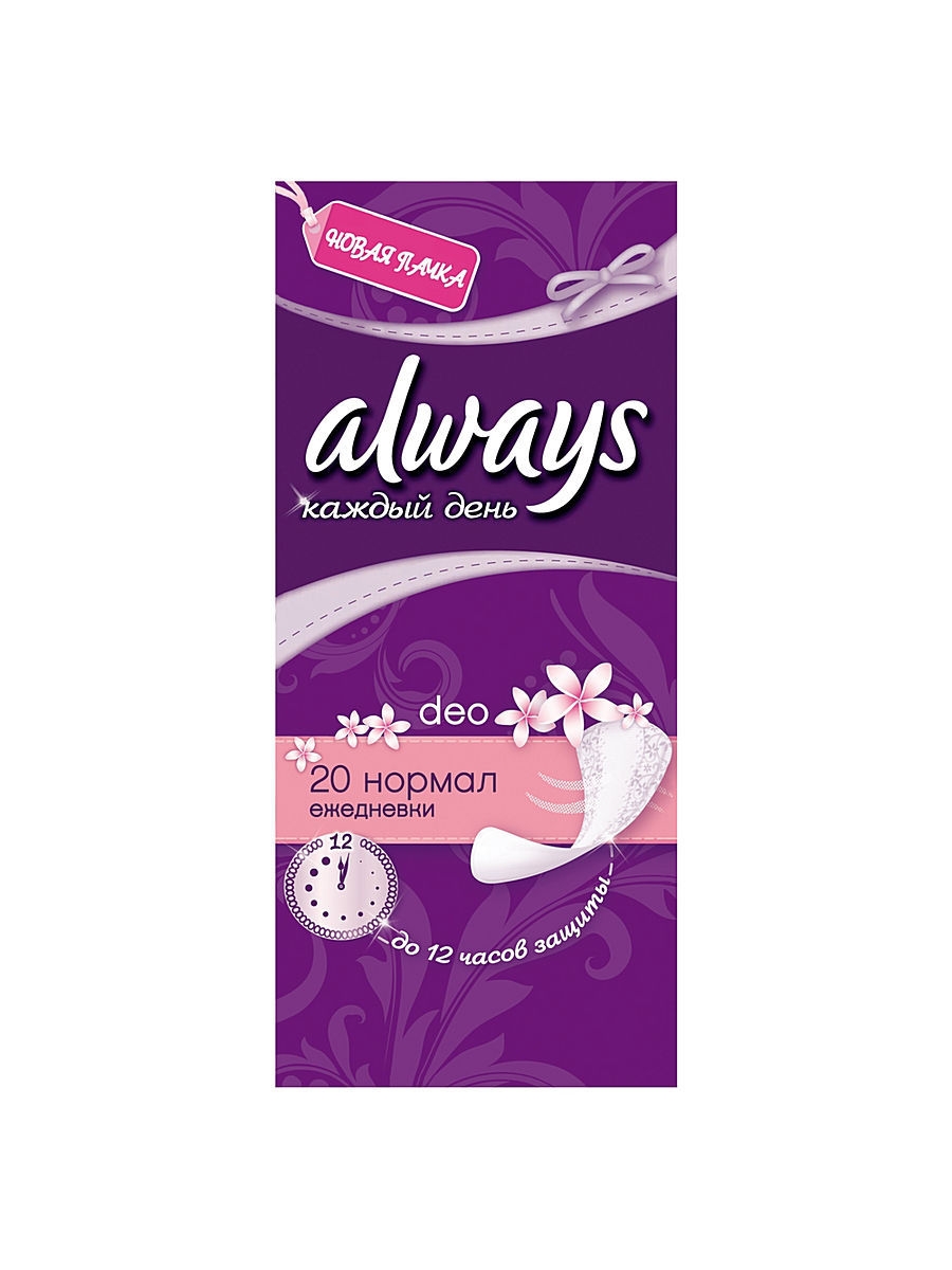 Always Прокладки Normal ежедневные Незаметная защита № 20