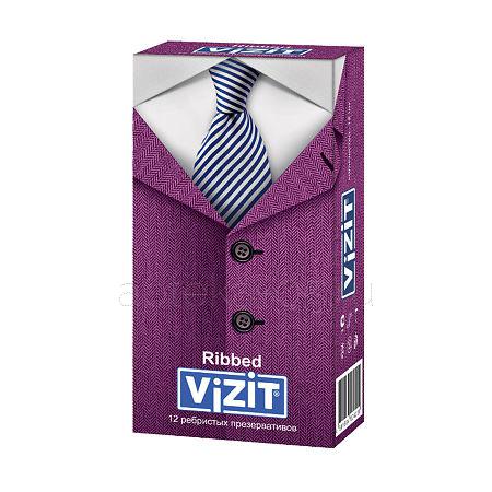 Презервативы Vizit  Ribbed (ребристые с кольцами) № 12