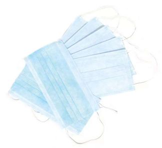 Маска медицинская трехслойная н/ст на резинках № 1