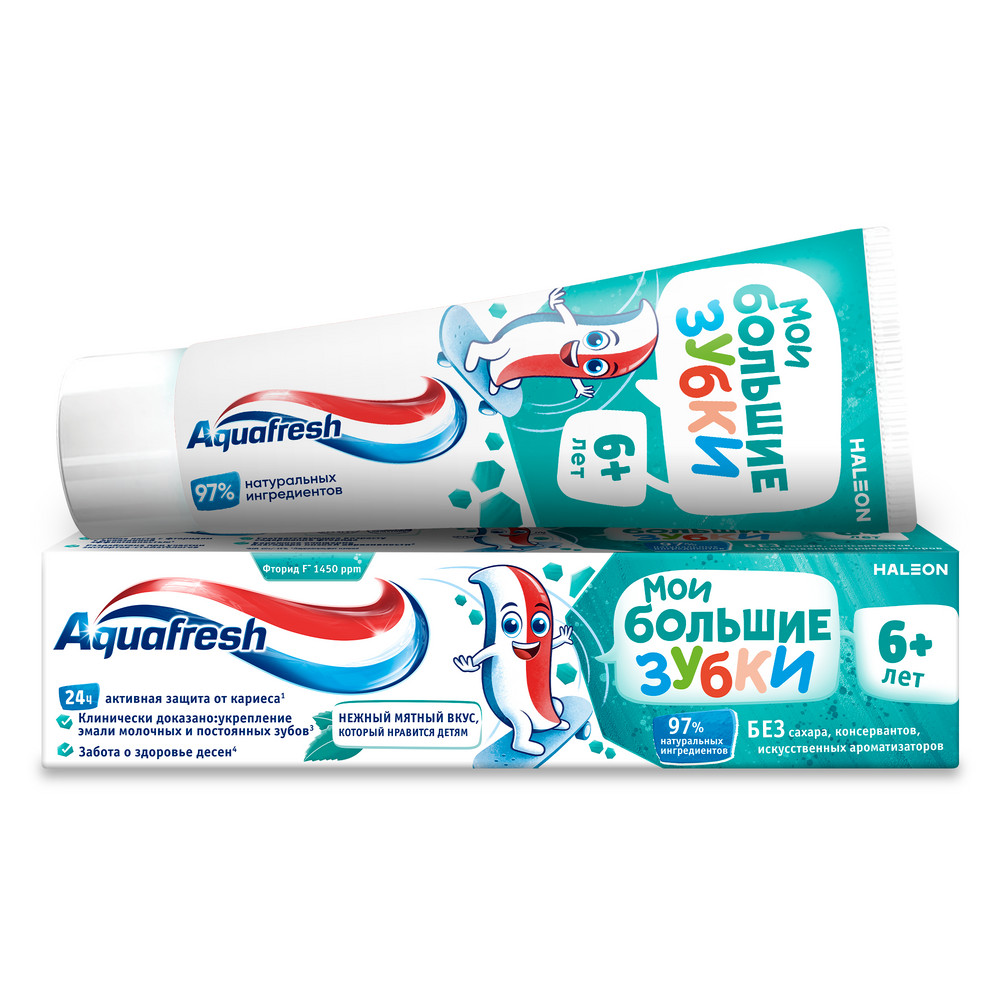 Аквафреш зубная паста Мои большие зубки 50 мл