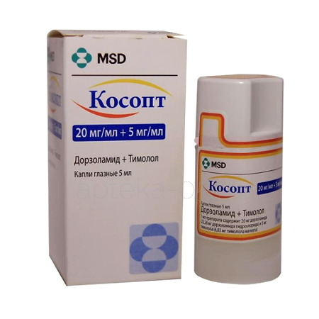 Косопт гл.капли 20+5мг/мл 5 мл
