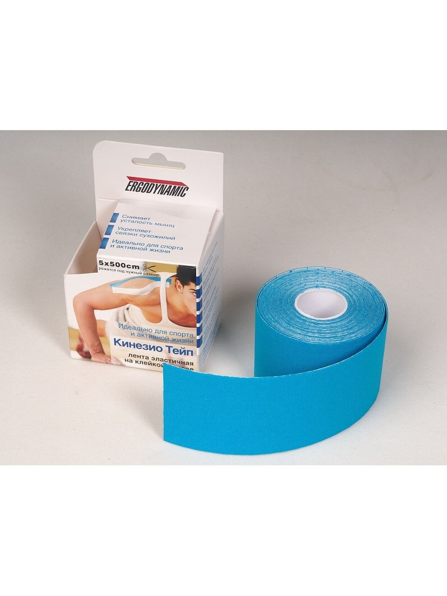Бинт КинезиоТейп 5*500см (голубой) (Джиангсу Джива)