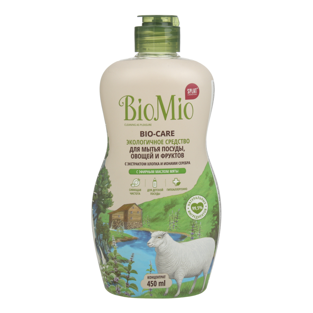 Сплат Biomio Bio-Care средство для мытья посуды Мята 450 мл