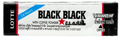 Lotte Жевательная резинка Black Black 13,5 г (блэк блэк)