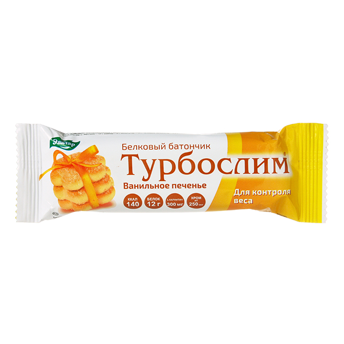 Турбослим Белк батончик (ванильное печенье) 50 г (Эвалар)