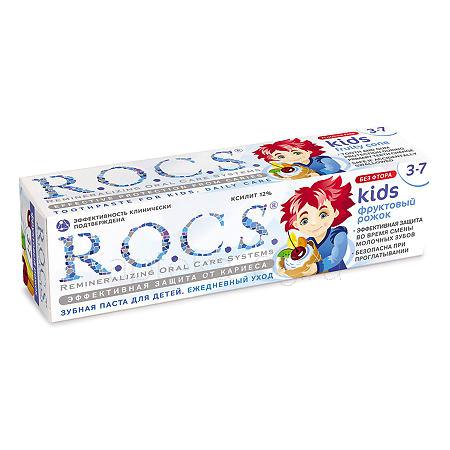 РОКС зубная паста Фруктовый рожок без фтора для детей 45 г