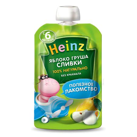 Heinz Пюре Яблоко-груша-сливки 90 г