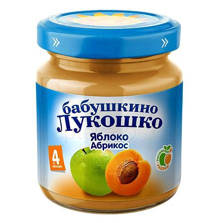 Бабушкино Лукошко Пюре 100 г Яблоко абрикос (5 мес)