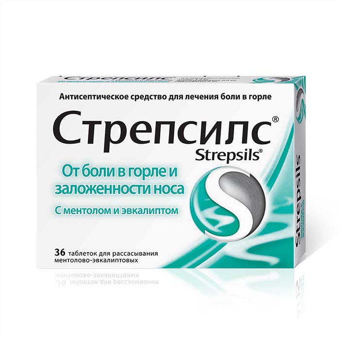 Стрепсилс (ментол+эвкалипт) тб № 36