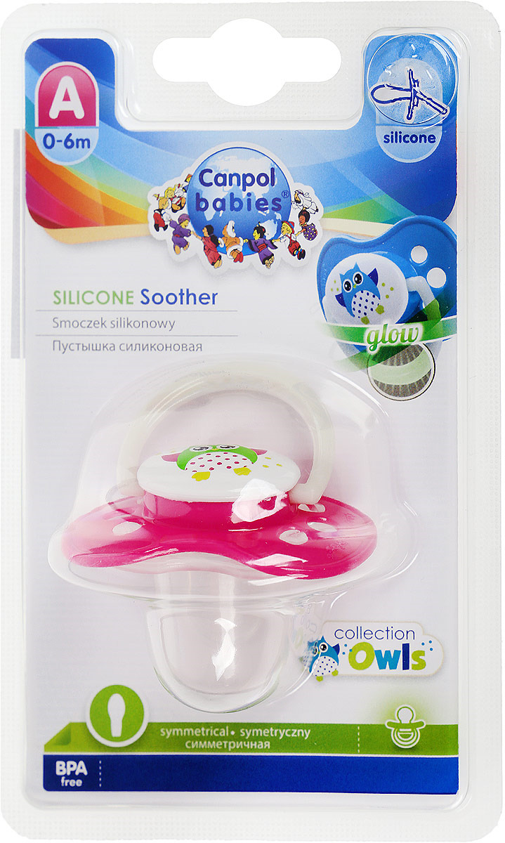 Canpol Пустышка силик.симметр. Совы 0-6 22/568