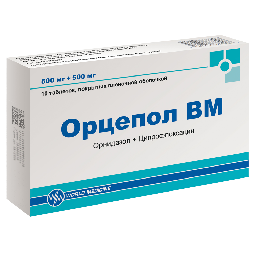 Орцепол ВМ тб 500мг+500мг № 10