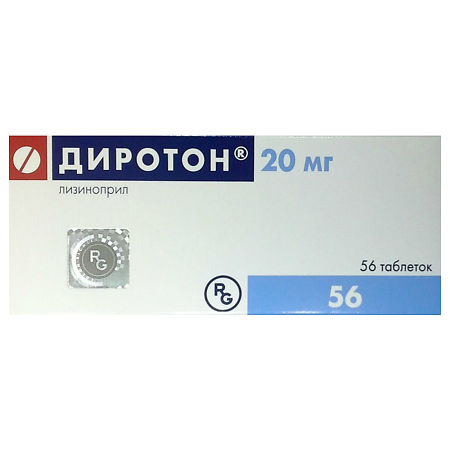 Диротон тб 20 мг № 56