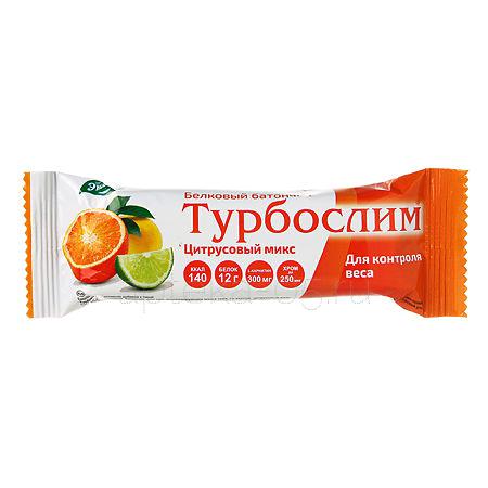 Турбослим Белк батончик (цитрус микс) 50 г (Эвалар)