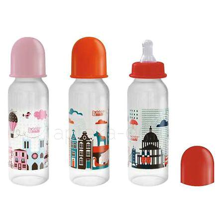 Лабби Бутылочка с силиконовой соской (0м+) 250 мл