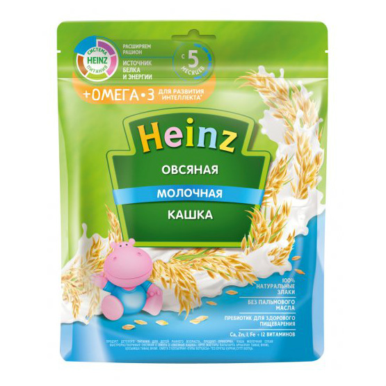 Heinz Каша (мол) Овсяная Омега-3 180 г