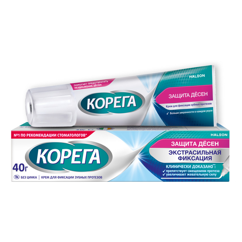 Корега крем для зубных протезов (защита десен) 40 г