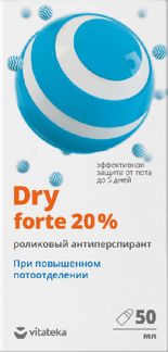 Драй Форте Витатека без спирта ролик от обильного потоотделения 20% 50 мл