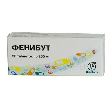 Фенибут тб 250 мг № 20 (Олайнфарм)