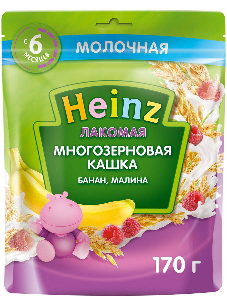 Heinz Лакомая Каша Многозерновая банан с малиной 170 г